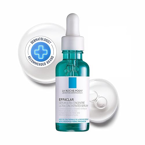 La Roche-Posay Face Serum, Effaclar Ultra Concentrated Anti-Aging Serum for Face with Salicylic Acid & Glycolic Acid. Gentle Daily Exfoliating Peeling Serum for Acne-Prone Skin & Anti-Aging, 30 ml.