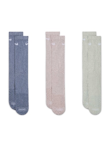 Everyday Plus Cushioned Socks (3 Pairs) - Blue/Pink/Green | XL