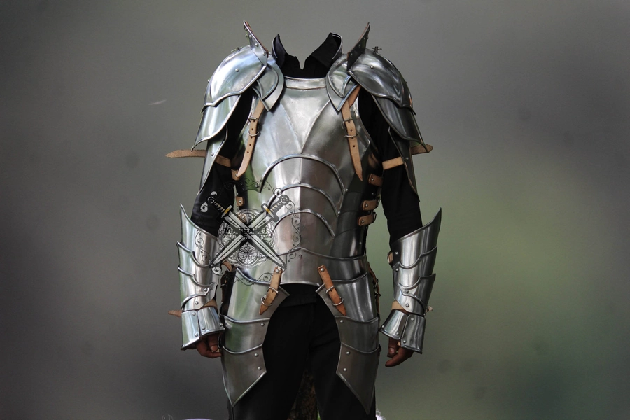 Medieval half body armor / Best wearable armor for him / Plates Fantasy Half Body Armor suit / Cuirass & Pauldrons/Gauntlets / Costume armor