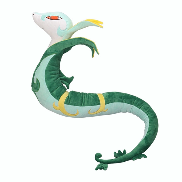 Large Pokemon Plush Toy Rayquazza Stuffed Animal Shiny Milotic Plushie Dragonair Toy Pokemon Birthday Gift - Serperior