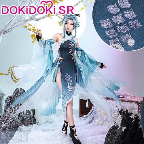【Size S-2XL】DokiDoki-SR Game Genshin Impact Cosplay Pinger Costume  Madame Ping | S-PRESALE