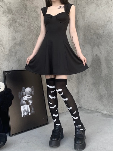 Batty Stockings - Black Bats