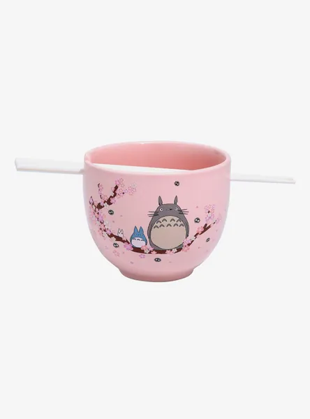 Our Universe Studio Ghibli My Neighbor Totoro Cherry Blossoms Ramen Bowl with Chopsticks - BoxLunch Exclusive