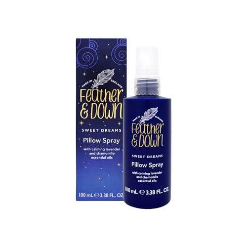 Feather & Down Sweet Dream Pillow Spray (100ml) - With Calming Lavender & Chamomile Essential Oils. Encouraging Calm, Tranquility & a Restful Night's Sleep. - 3.38 Fl Oz (Pack of 1)