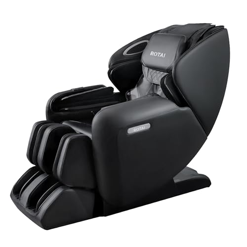 ROTAI 3D Massage Chair with Heat,Massage Chairs for Home, Massage Chair Full Body,Back Massage Recliner Zero Gravity Massage Chair Office Building Armchair Family (Black) - Black