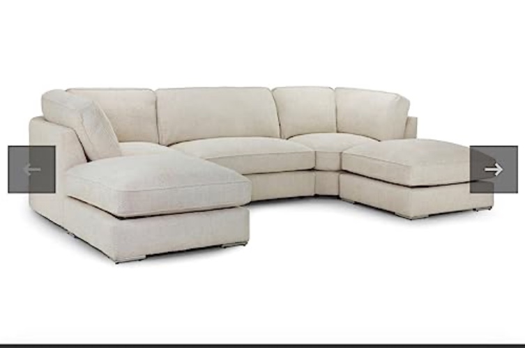 U shape sctter back/high back corner sofa (HIGH BACK, CREAM)