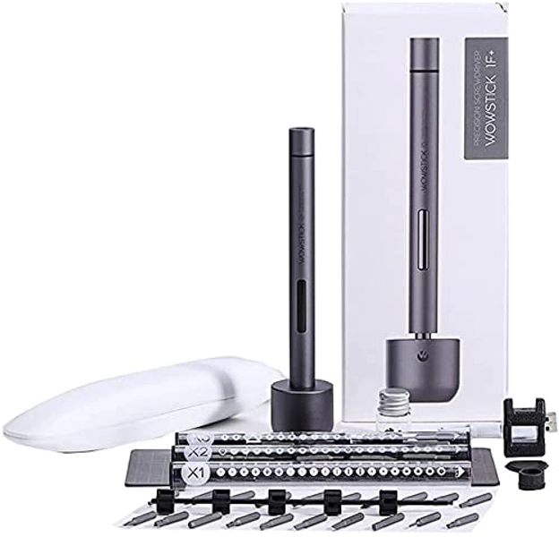 Wowstick 1F + Cacciavite elettrico 69 in 1, cacciavite elettrico a batteria agli ioni di litio a doppia modalità con carica LED