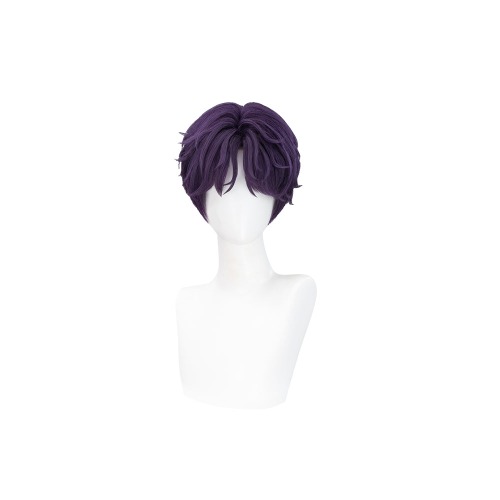 【Front Lace】DokiDoki Game Love and Deepspace Cosplay Rafayel Wig Short Purple Hair | Dark Ver. Wig Only-Order Processing Time Refer to Description Page