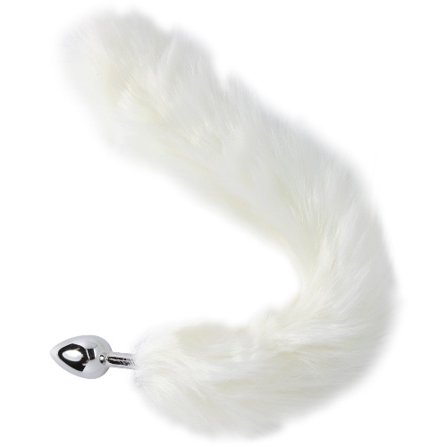 Sexy Butt Plug - Has a Plush Tail! | White / Small