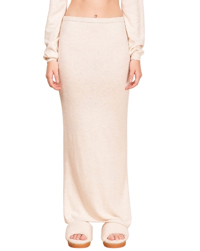 Soft Knit Maxi Skirt - Cream | L-XL