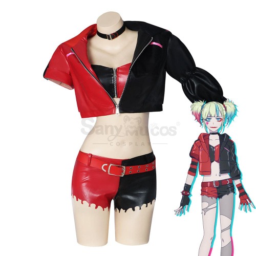 【In Stock】Anime Suicide Squad Isekai Cosplay Harley Quinn Cosplay Costume Plus Size - XXL