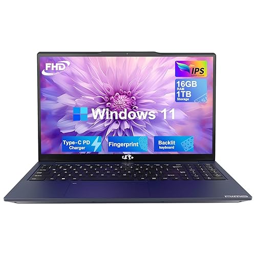 15.6 FHD-Laptop, Student-Computer, 4-Cores Pentium N100 16GB RAM 1TB SSD(Beat i3-1115G4) IPS Laptop-Computer with Backlit Keyboard Fingerprint WiFi6 Win 11 - 16GB | 1TB - Blue N100