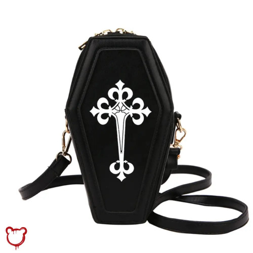Leather Gothic Coffin Shoulder Bag