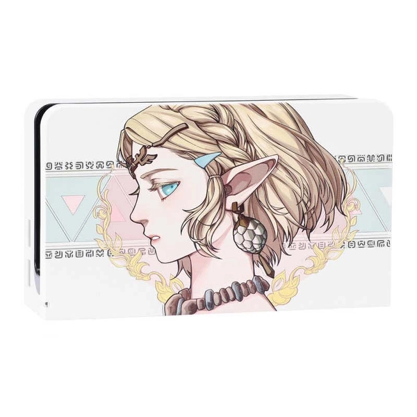 Aesthetic Tears of the Kingdom Switch OLED Lite Accessories Link x Princess Zelda - Switch OLED / Zelda / TV Dock Cover