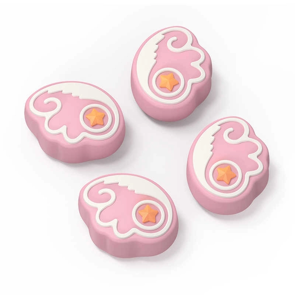 Pink Angel Wings Switch Thumb Grips Kawaii Star Analog Caps