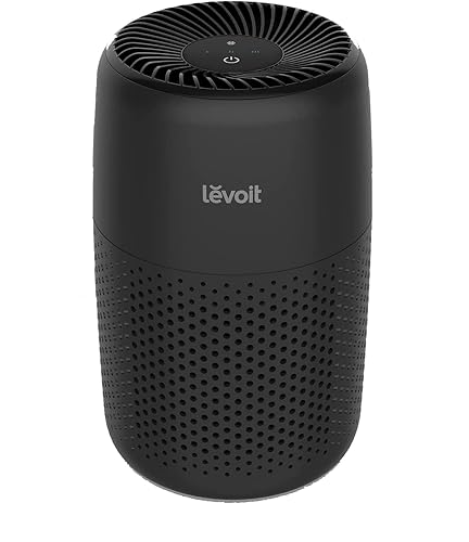 LEVOIT Air Purifiers for Bedroom Home, 3-in-1 Filter Cleaner with Fragrance Sponge for Better Sleep, Filters Smoke, Allergies, Pet Dander, Odor, Dust, Office, Desktop, Portable, Core Mini-P, Black - Air Purifier - Black