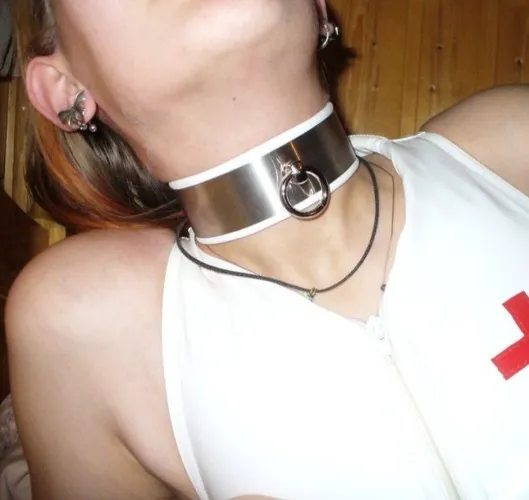 Steel Collar with Leather
