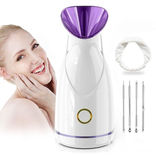 Yostyle Vaporizador Facial, Steamer Facial Hidratación Nano Iónico, Facial Sauna Professional Dispositivo De Vaporización,para El Cuidado De La Piel Limpieza Profunda De Los Poros Puntos Negros,Violeta