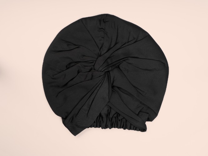 Vegan Silk Beanies | Black