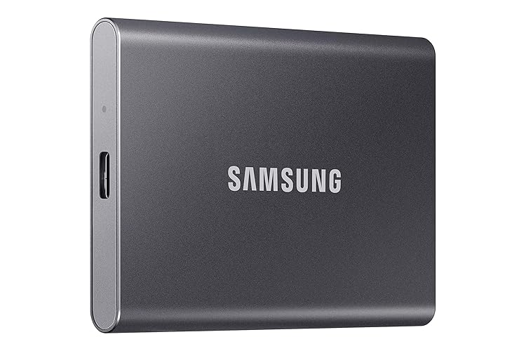 SAMSUNG T7 Portable SSD, 1TB External Solid State Drive, Speeds Up to 1,050MB/s, USB 3.2 Gen 2, Reliable Storage for Gaming, Students, Professionals, MU-PC1T0T/AM, Gray - Titan Gray - 1 TB