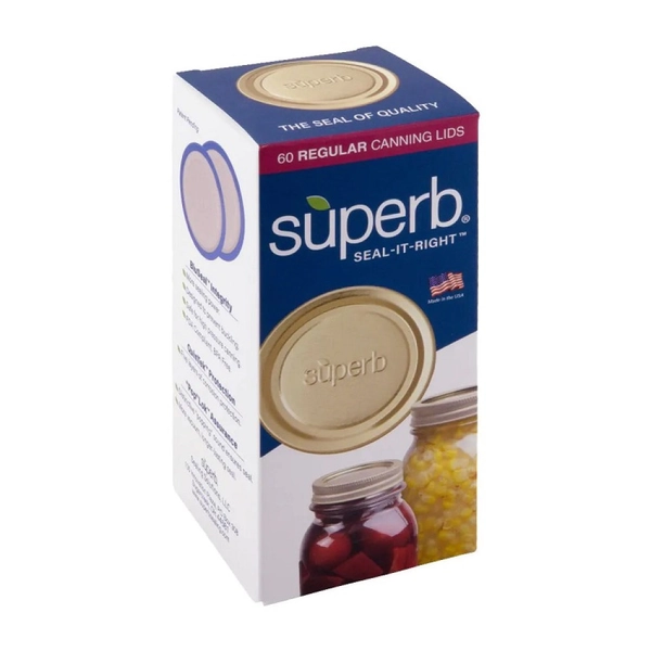 60 x Regular Mouth Lids For Canning - 70mm