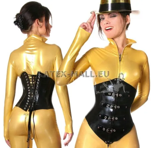 Buckles latex corset by LatexLT 