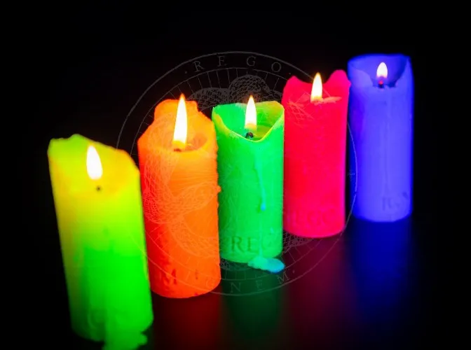 UV wax play candles 