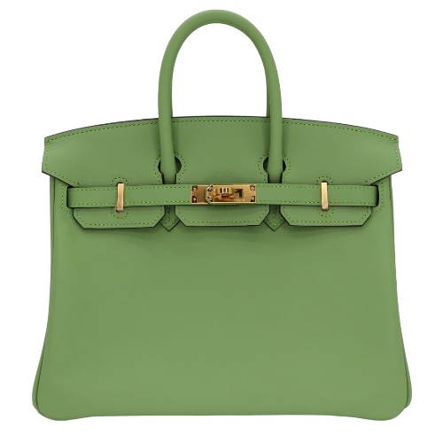 Hermès 25cm Birkin Vert Criquet Swift Leather Gold Hardware | Default Title