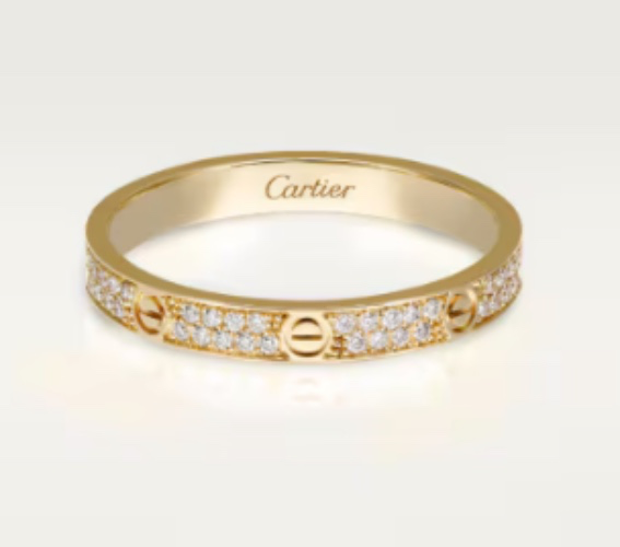 LOVE RING, MINI MODEL, PAVED