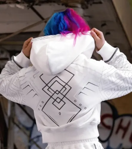 Ghost Cryptic Cropped Hoodie