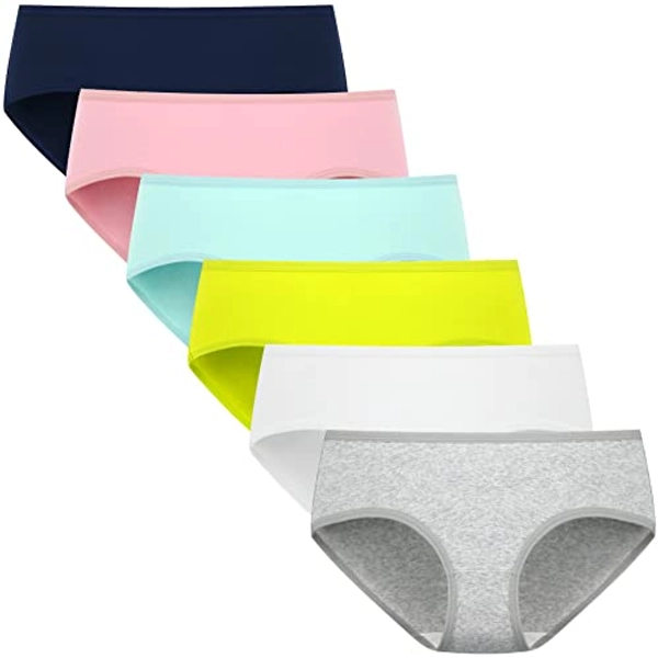 POPKOK Teen Girls Underwear Cotton Brief Panties 6 pack