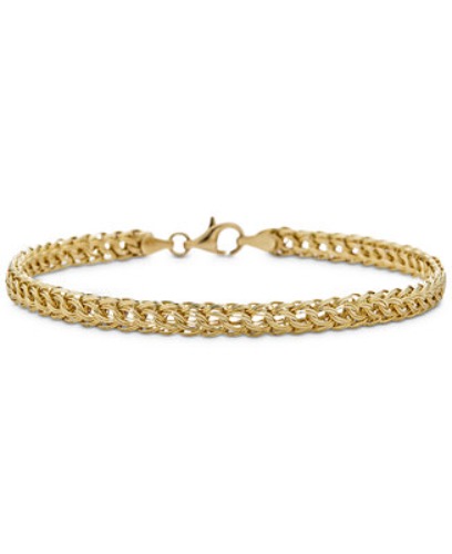 Circle Braided Bracelet in 14k Gold  - Macy's 