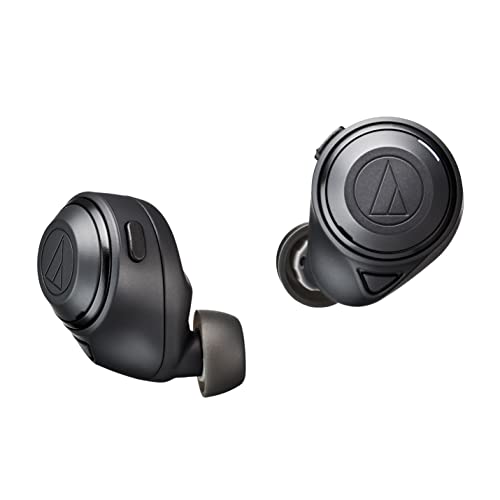Audio-Technica ATH-CKS50TW Wireless Headphones - Noise Cancelling Earbuds with Long Battery Life and Wireless Charging Case, Black, in-Ear (eartips Included for XS, S, M, L), ATHCKS50TWBK - Headphones