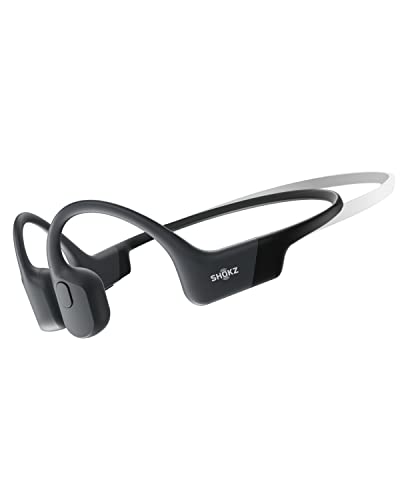 Shokz OpenRun Mini (AfterShokz Aeropex Mini) -Bone Conduction Open-Ear Bluetooth Sport Headphones - Waterproof Wireless Earphones for Workouts and Running - Built-in Mic, with Headband (Black) - Black