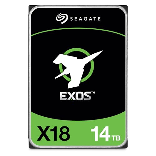 Seagate Exos X18 ST14000NM000J 14 TB Hard Drive - Internal - SATA (SATA/600) - Conventional Magnetic Recording (CMR) Method - Storage System, Video Surveillance System Device Supported - 7200rpm - 14 TB