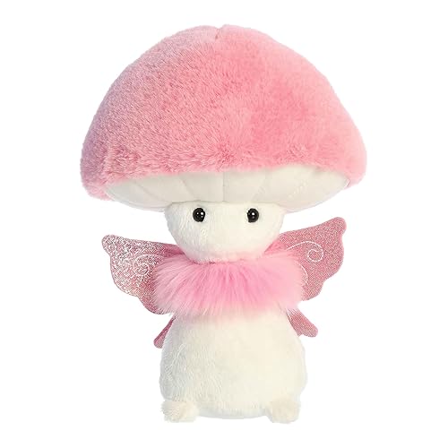 Aurora® Vibrant Fungi Friends™ Fairy Stuffed Animal - Unique Design - Loveable Companions - Pink 9 Inches