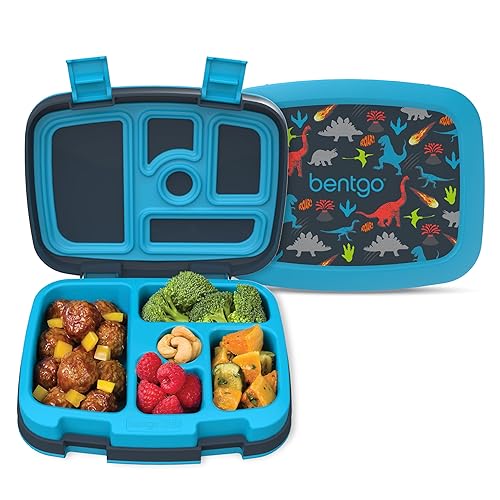 Bentgo® Kids Prints Leak-Proof, 5-Compartment Bento-Style Kids Lunch Box - Ideal Portion Sizes for Ages 3 to 7 - BPA-Free, Dishwasher Safe, Food-Safe Materials - 2022 Collection (Carousel Unicorns) - Camouflage