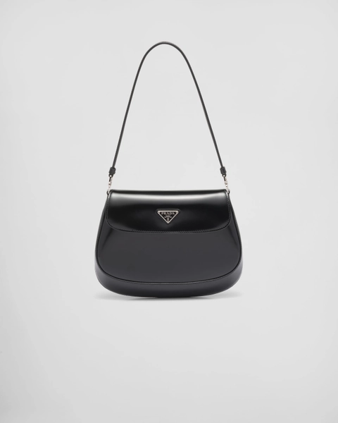 Prada Cleo brushed leather shoulder bag with flap