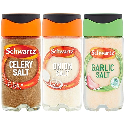 Schwartz Celery Salt (72g), Onion Salt (65g) & Garlic Salt (73g) (Pack of 3)