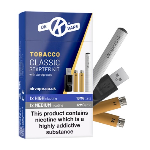 OK Cigalike Classic Starter Kit – Tobacco