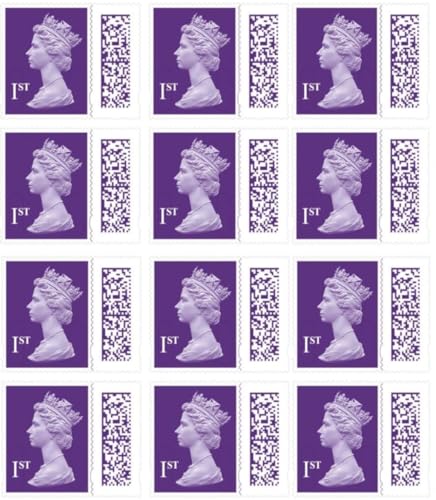 1st Class Stamps (12 Pack) | QR Barcoded Self Adhesive | Postage Stamps for Standard Mail | Royal Mail