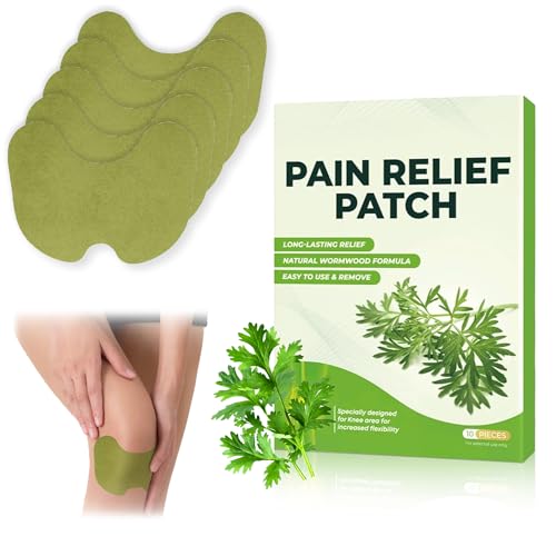 Knee Pain Relief Patches 10PCS Well Knee Patches Wormwood Herbal Promote Blood Circulation Relieving for Arthritis Back Neck Knee Muscles Joints Shoulder Pain - 10 Pcs