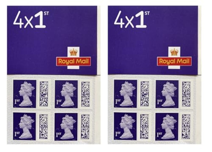 Stamps 1st Class (8 Pack) 2X Books of 4 First Class Stamps with QR Barcode 8X 1st Class Stamps Postage Stamps Letter Stamps Post Office Stamps Standard Letter Stamp