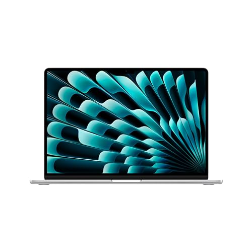 Apple 2024 MacBook Air 15-inch Laptop with M3 chip: 15.3-inch Liquid Retina Display, 16GB Unified Memory, 512GB SSD Storage, Backlit Keyboard, 1080p FaceTime HD Camera, Touch ID; Silver - 16GB - 512GB - Silver
