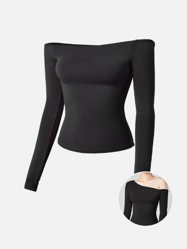 Eco-MiyaMoon® Second Skin Heat-Tech Multi-Wear Body Top - Black / S