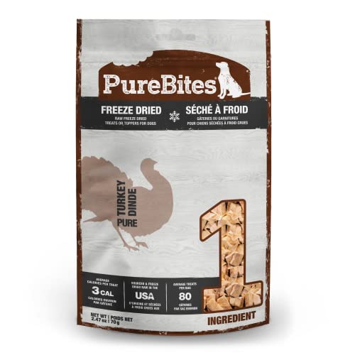 PureBites Turkey Freeze Dried Treats 2.47 Ounce (Pack of 1)