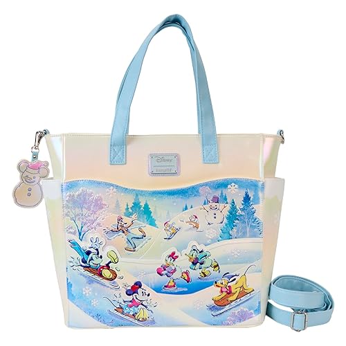 Loungefly Disney Mickey and Friends Winter Wonderland SCE Convertible Tote