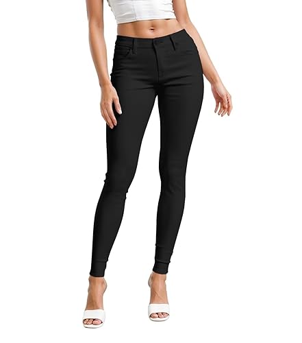 Hybrid & Company Womens Hyper Ultra Stretch Comfy Skinny Leg Work Casual Pants - Medium - Black