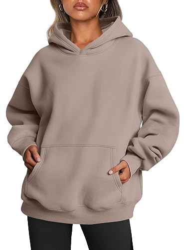 Oversized Hoodie  - Coffee Grey - Large