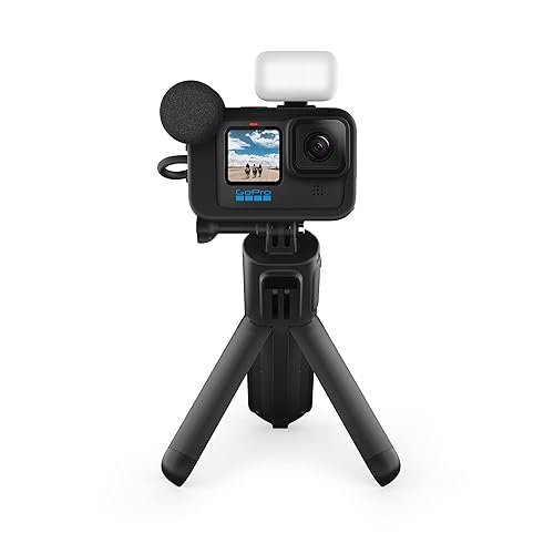 GoPro HERO11 Black Creator Edition - Comprend HERO11, Volta (poignée de trépied, télécommande), Media & Light Mod, Batterie Enduro et étui de Transport - H11 Black Creator Edition